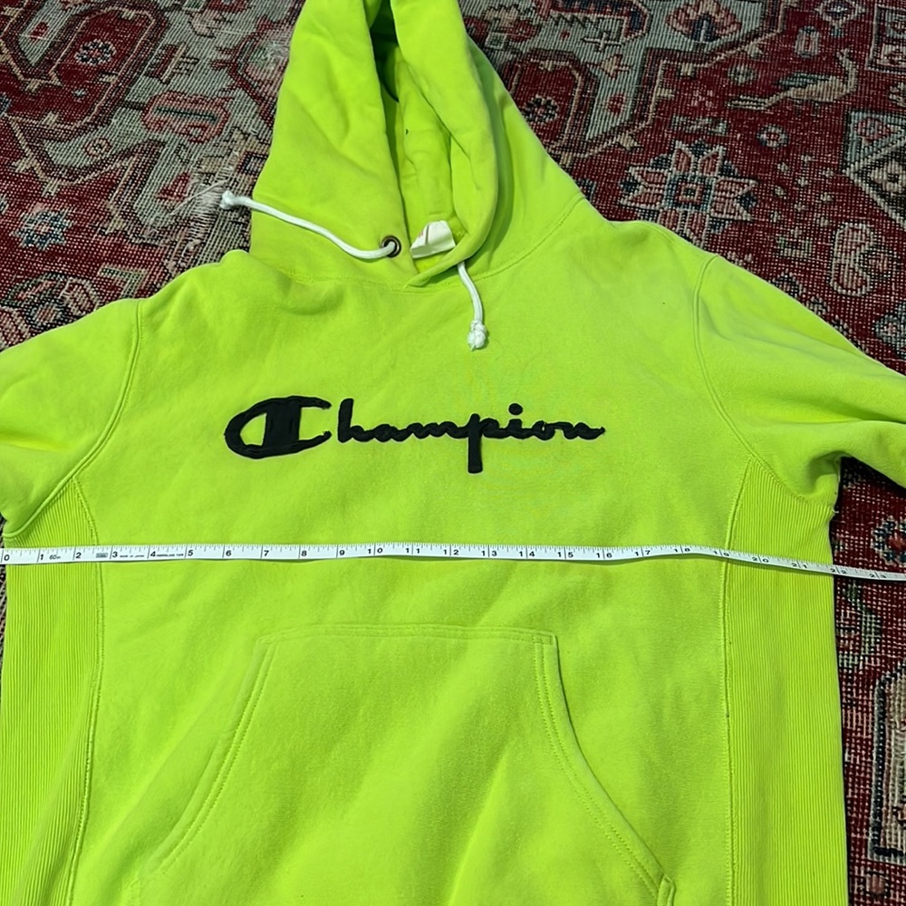 Champion Reverse Weave Hoodie, mens L, limited edition high vis - Picture 8 of 9